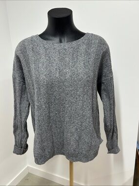 Pink Rose Heather Gray Crewneck Sweater
